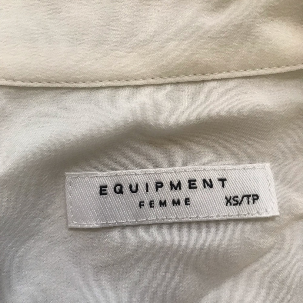 NWOT Equipment Femme Janelle top in bright white - Picture 7 of 7